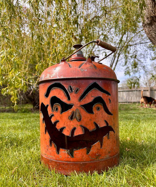Antique Gas Can Jack-o-Lantern