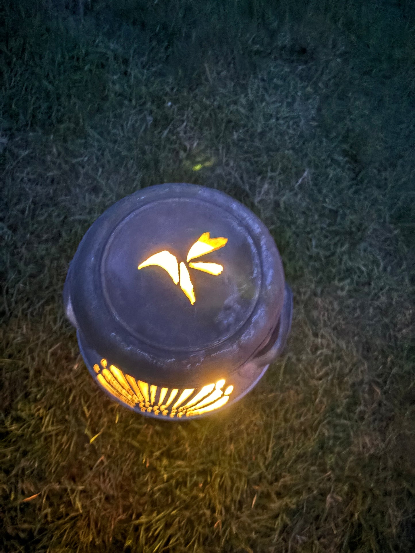 Vintage Milk Can  - Hummingbird and Flower Design
