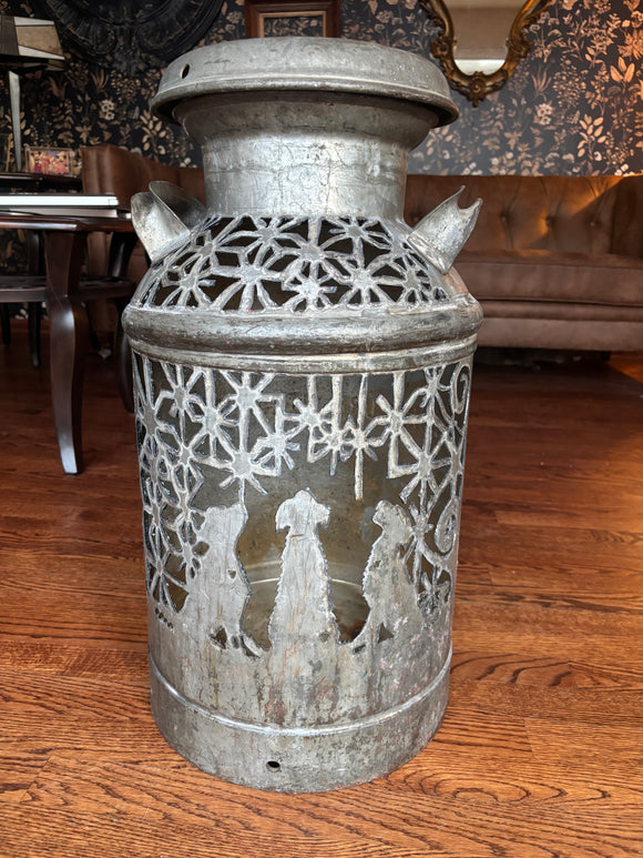Dog and Star Milk Can