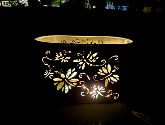 Vintage Dragonfly Copper Boiler Luminary
