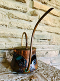 Mini Copper Watering Can Jack-o-Lantern