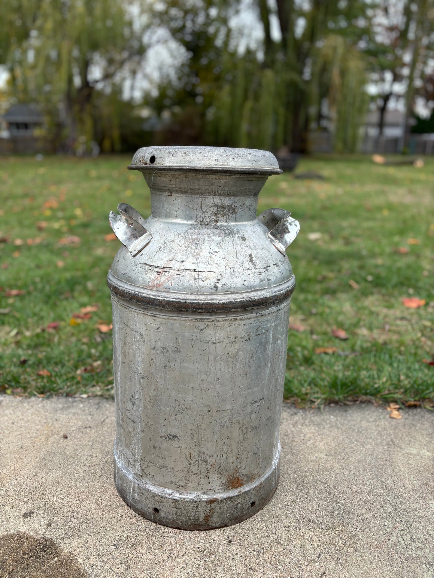 Antique Milk Can - Deer in the Forest