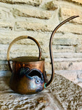 Mini Copper Watering Can Jack-o-Lantern
