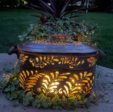 Antique Copper Boiler Luminary with Lid
