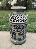 Antique Milk Can - Deer in the Forest