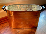 Vintage Copper Boiler - Flowers, Bee, and Butterflies
