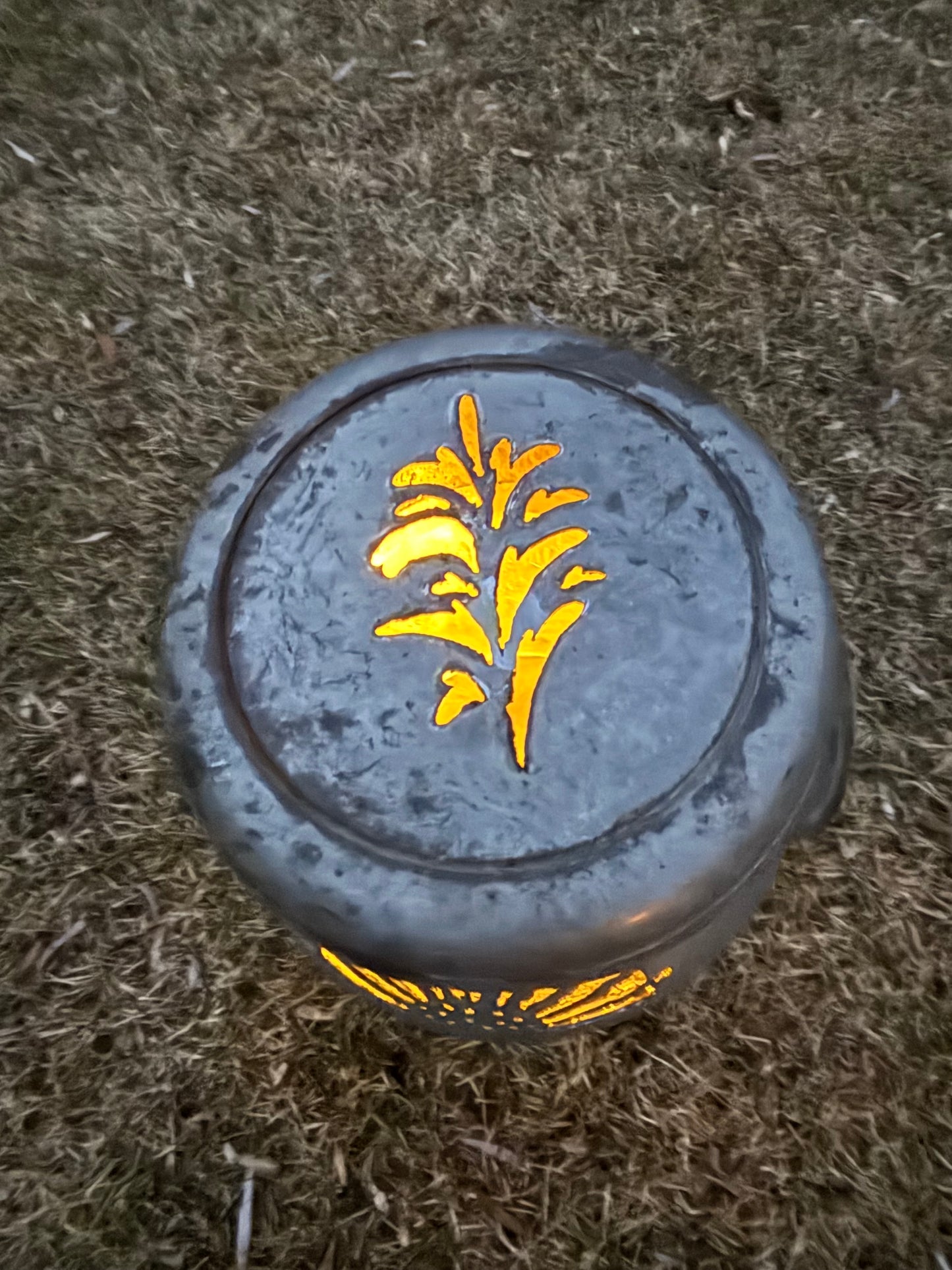 Vintage Milk Can Luminary - Hummingbird Design