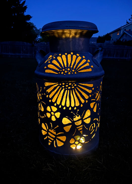 Vintage Milk Can  - Bee Design
