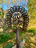 Antique Shovel - Hand Cut - Flower Silhouette
