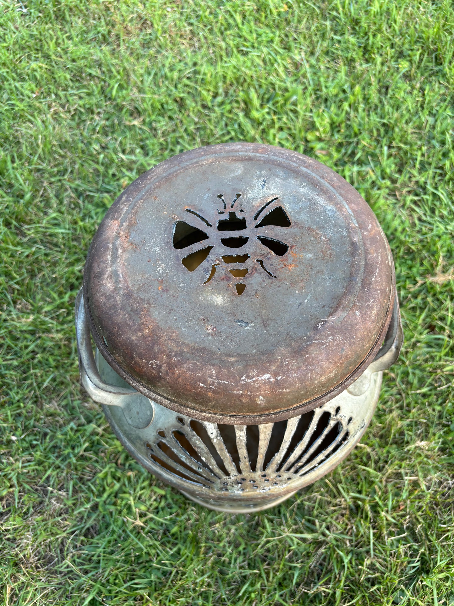 Vintage Milk Can  - Bee and Flower Design