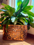 Vintage Copper Boiler - Flowers, Bee, and Butterflies