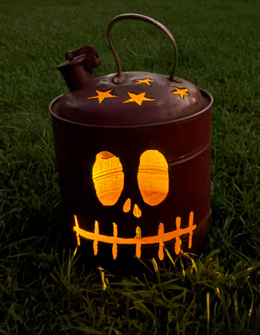 Antique Gas Can Jack-o-Lantern