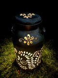 Vintage Milk Can Flower Luminary