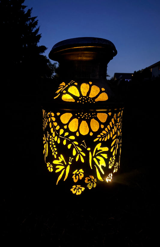 Antique Milk Can  - Butterfly Design