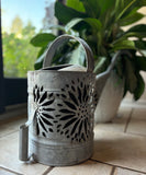 Vintage Watering Can Flower Luminary