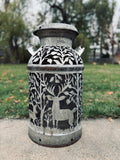 Antique Milk Can - Deer in the Forest