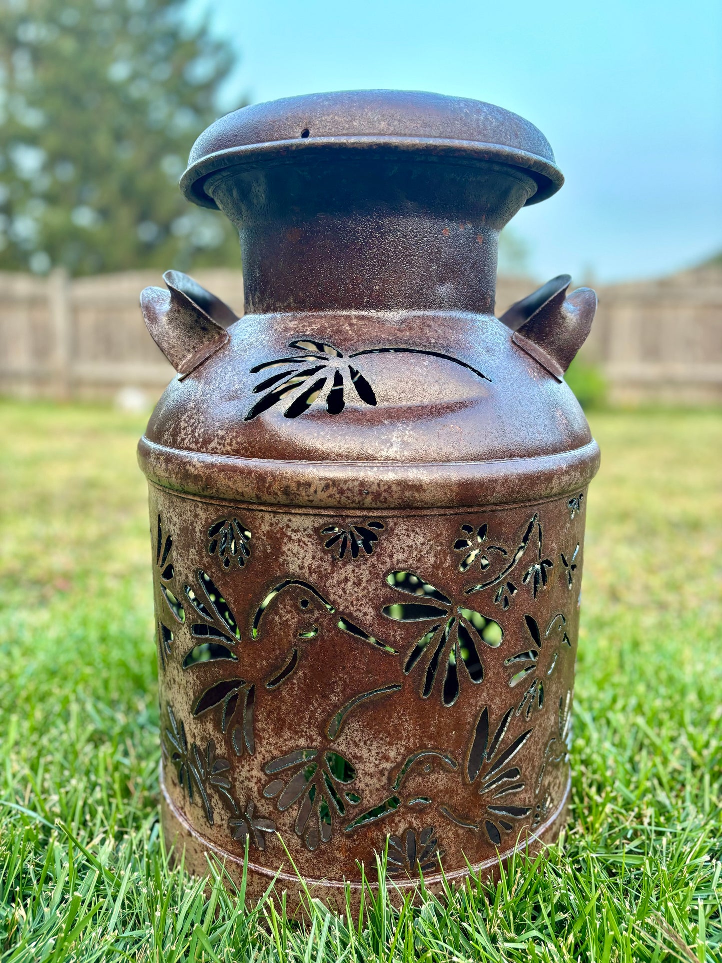 Hummingbird Milk Can