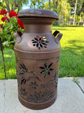 Hummingbird Milk Can Vintage Luminary