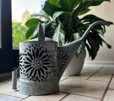 Vintage Watering Can Flower Luminary