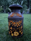 Hummingbird Milk Can Vintage Luminary