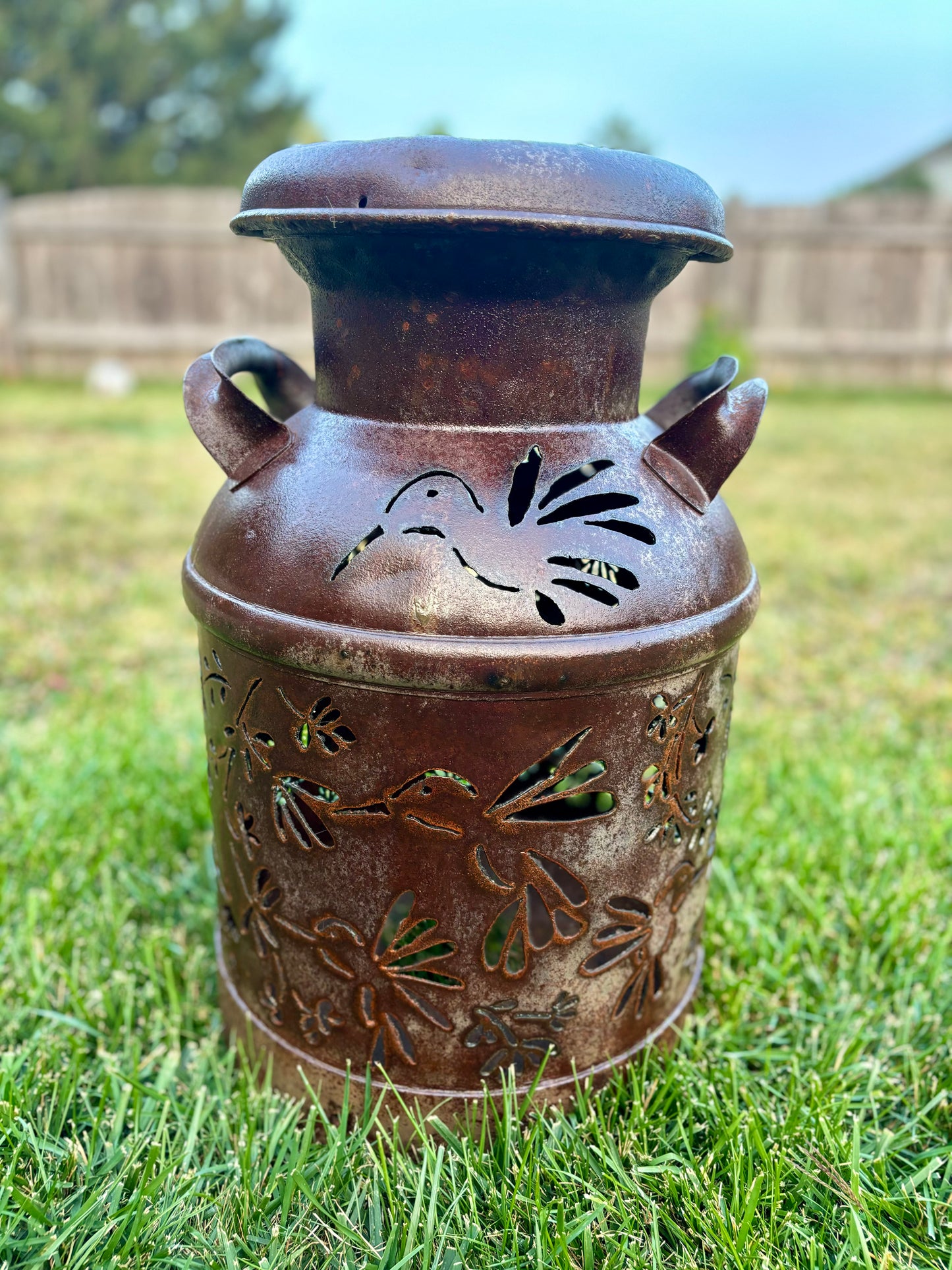 Hummingbird Milk Can