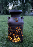 Hummingbird Milk Can Vintage Luminary