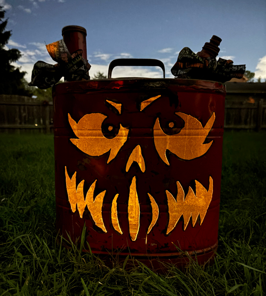 Antique Cutie Gas Can Jack-o-Lantern