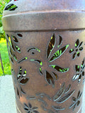 Hummingbird Milk Can Vintage Luminary