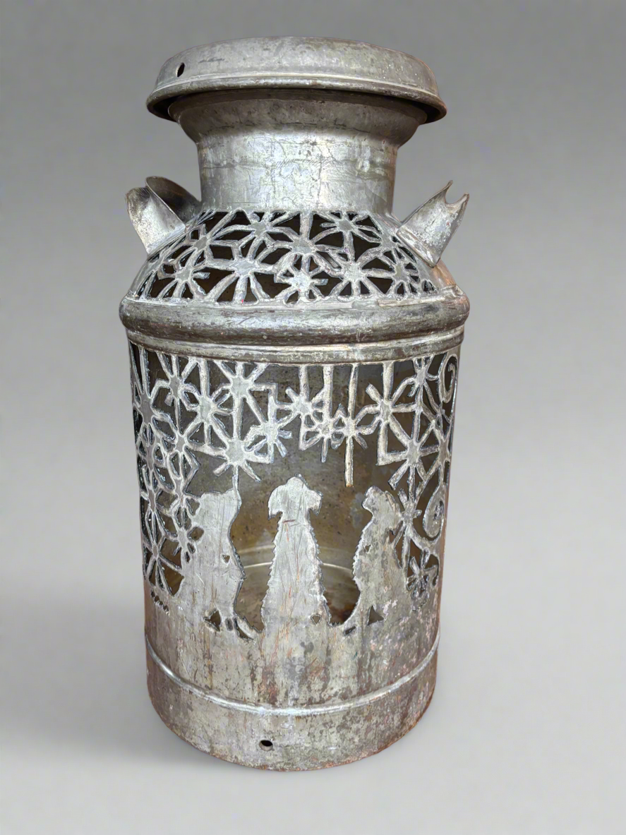 Dog and Star Milk Can