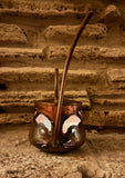 Mini Copper Watering Can Jack-o-Lantern