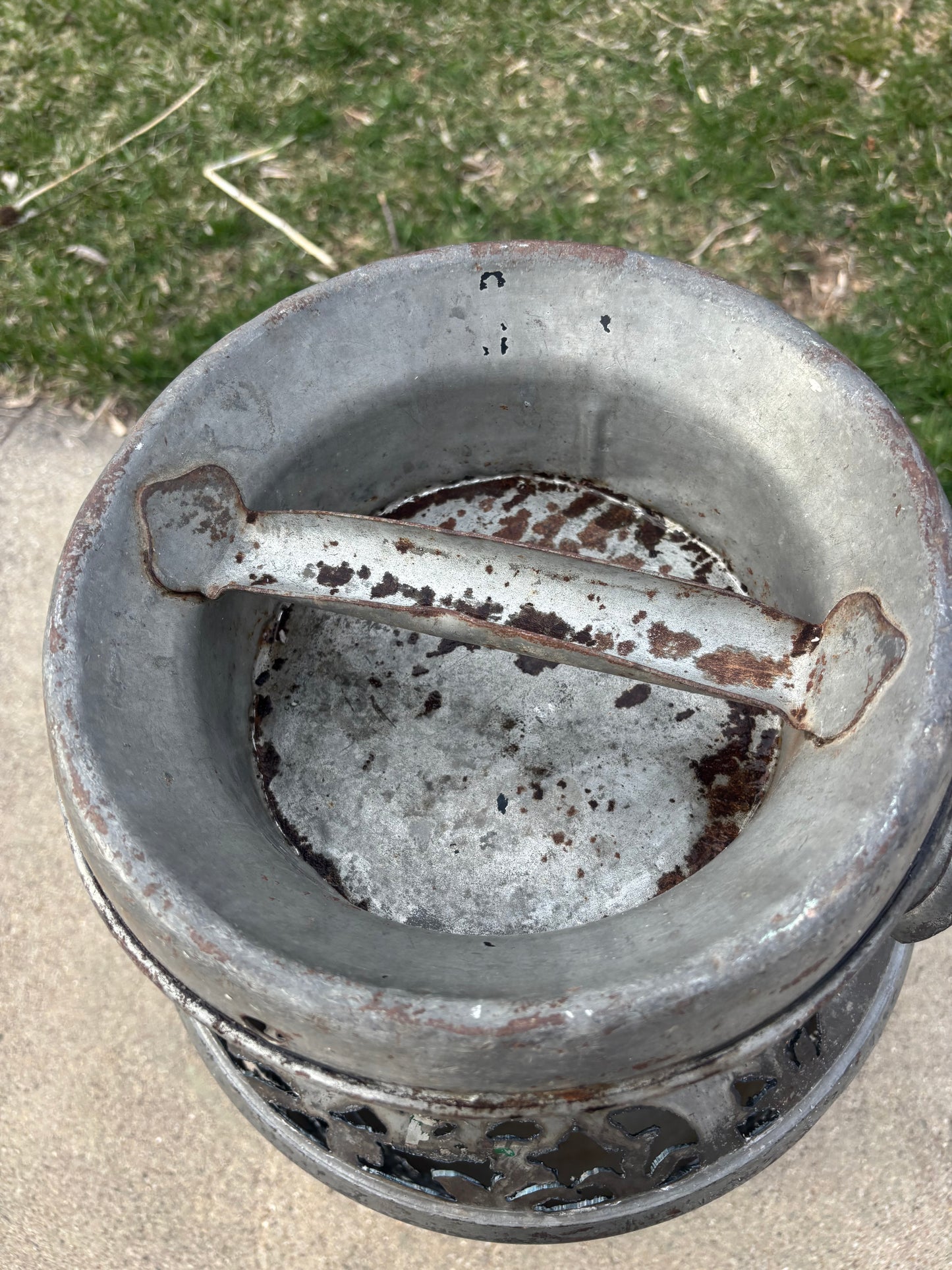 Antique Milk Can - Bird Design