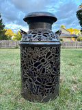 Vintage Handcrafted Milk Can -  Bee and Flower Design