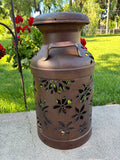 Hummingbird Milk Can Vintage Luminary