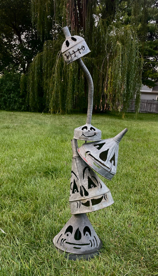 Vintage Funnels Tinman Totem (Five Funnels)
