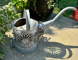 Vintage Watering Can Flower Luminary