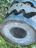 Antique Gas Can Jack-o-Lantern - gray and blue