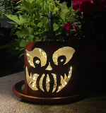 Antique Orange Air Compressor Jack-o-Lantern