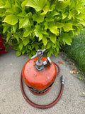 Antique Orange Air Compressor Jack-o-Lantern