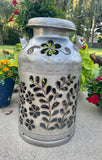 Vintage Milk Can Flower Luminary