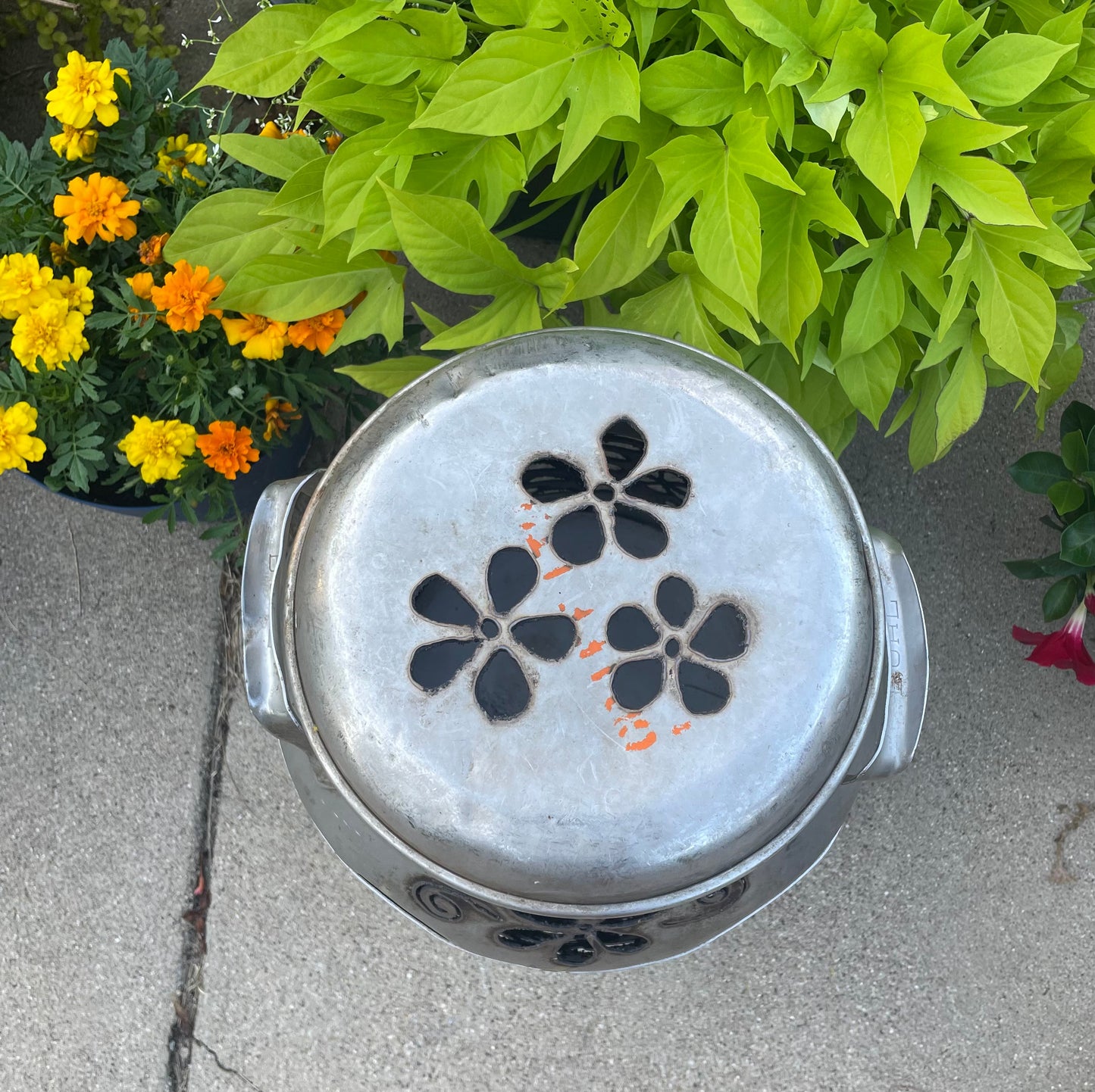 Vintage Milk Can Flower Luminary