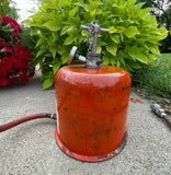 Antique Orange Air Compressor Jack-o-Lantern