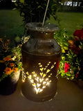 Vintage Heart Milk Can with Flower