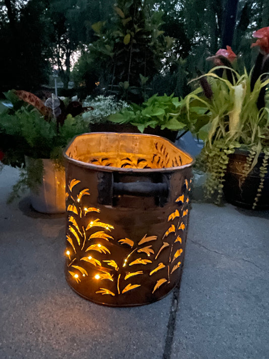 Vintage Copper Boiler Luminary