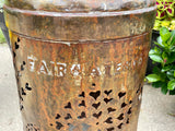 Vintage Heart Milk Can with Flower