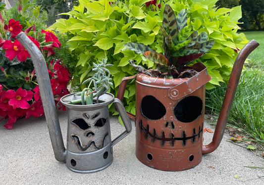 Antique Oil Can Jack-o-Lantern Luminaries