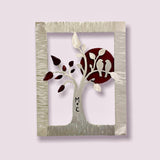 Love Birds Metal and Glass Personalized Wall Art
