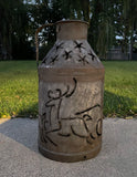 Vintage Santa and Reindeer Milk Jug