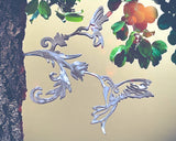 Hummingbirds, Flame Painted or Raw Steel