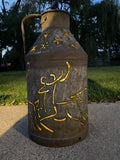 Vintage Santa and Reindeer Milk Jug