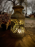 Vintage Milk Can Luminary - Hand Cut